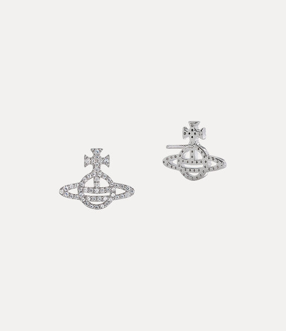 Vivienne Westwood calliope earrings in PLATINUM/WHITE CZ